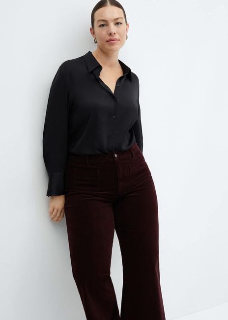 Фото ракурс 5 - Женские бордовые джинсы Mango артикул 57077722 77 5 season