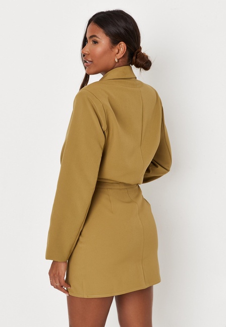 Фото ракурс 2 - Женская хаки юбка Missguided  артикул S21042896 Khaki FW2022