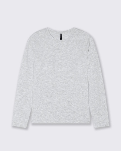 Фото ракурс 1 - Женский серый лонгслив Piazza Italia артикул 62314 LIGHT GREY MELANGE FW2025