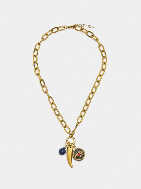 Жіноче золотe намисто Parfois артикул 240935 _HM FW2025 Фото ракурс 1 - Жіноче золотe намисто Parfois артикул 240935 _HM FW2025