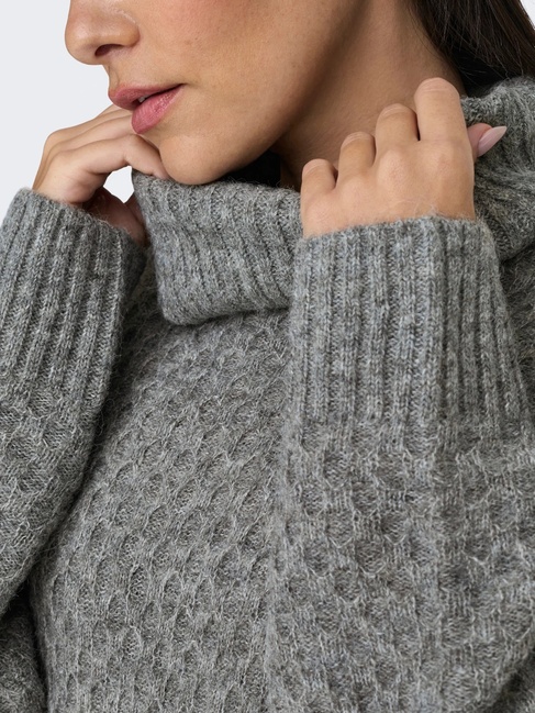 Фото ракурс 7 - Женское серое платье Only артикул 15328357 Medium Grey Melange FW2025