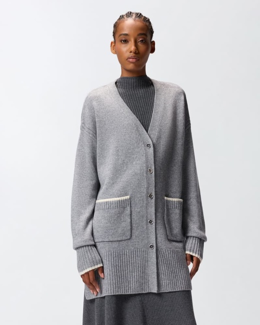 Фото ракурс 1 - Жіночий сірий кардиган Pinko артикул 105451-A2Q9 II2 FW2025