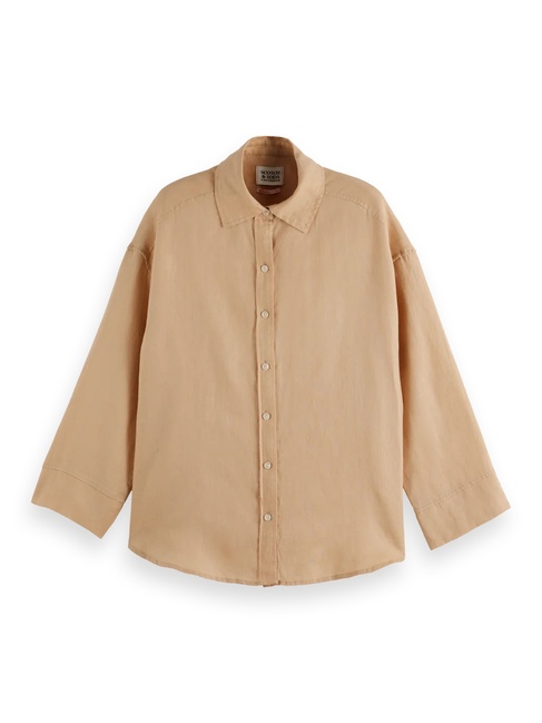 Фото ракурс 5 - Жіноча бежева сорочка SCOTCH & SODA артикул U9A00626T U212 SS2025