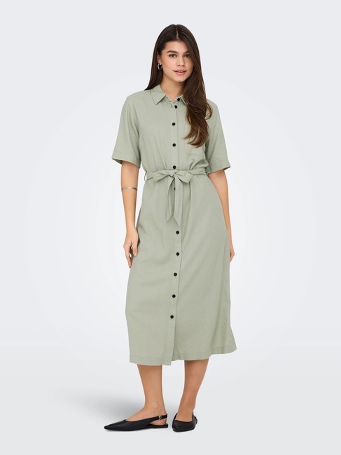 Фото ракурс 1 - Жіноча зелена сукня Only артикул 15338884 Tea SS2025