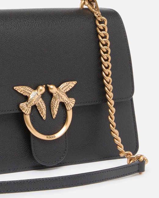 Женская черная сумка Pinko артикул 100066-A2JZ ZC3Q FW2025 Фото ракурс 3 - Женская черная сумка Pinko артикул 100066-A2JZ ZC3Q FW2025