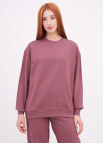 Фото ракурс 1 - Жіночий рожевий світшот EQUILIBRI артикул W291 041 100 Frez FW2025