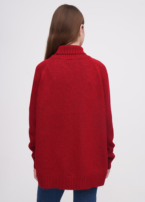 Фото ракурс 2 - Женский красный свитер EQUILIBRI артикул W342 084 000 Red FW2025