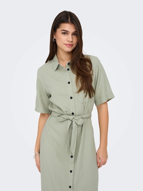 Фото ракурс 6 - Жіноча зелена сукня Only артикул 15338884 Tea SS2025