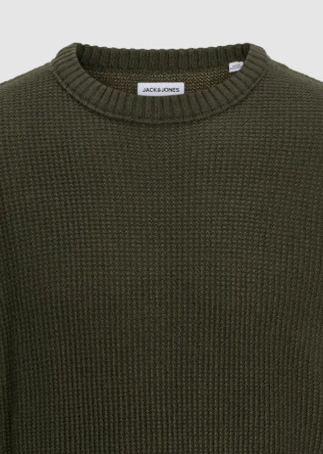 Мужской зеленый джемпер Jack & Jones артикул 12279278 Duffel Bag FW2025 Фото ракурс 2 - Мужской зеленый джемпер Jack & Jones артикул 12279278 Duffel Bag FW2025