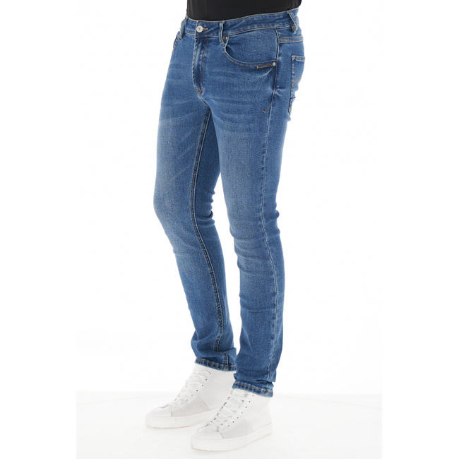 Фото ракурс 4 - Мужские синие джинсы Lee Cooper артикул 50595774 Mid blue FW2021