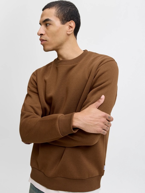 Фото ракурс 4 - Мужской коричневый свитшот Jack & Jones артикул 12249341 Monks Robe FW2025