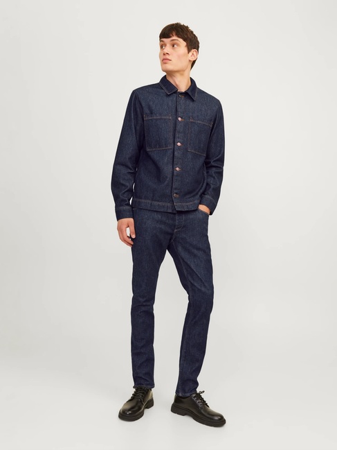 Фото ракурс 3 - Мужские синие джинсы Jack & Jones артикул 12261862 Blue denim FW2024