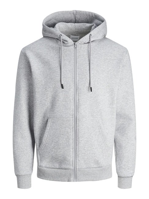 Фото ракурс 3 - Мужское серое худи Jack & Jones артикул 12249342 LIGHT GREY MELANGE FW2024