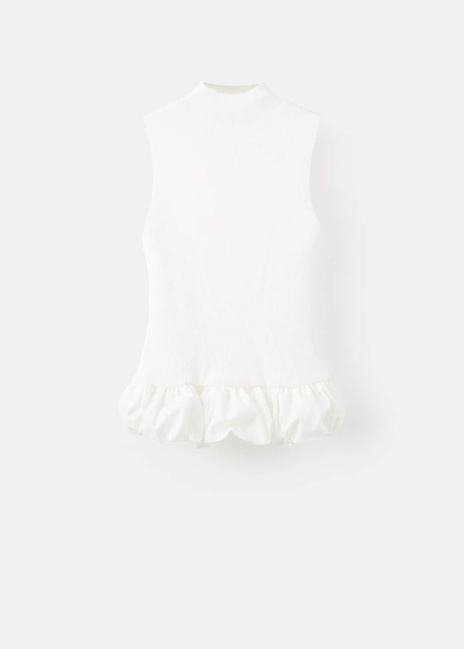 Фото ракурс 3 - Женский молочный топ Mango артикул 17089103 02 1 season