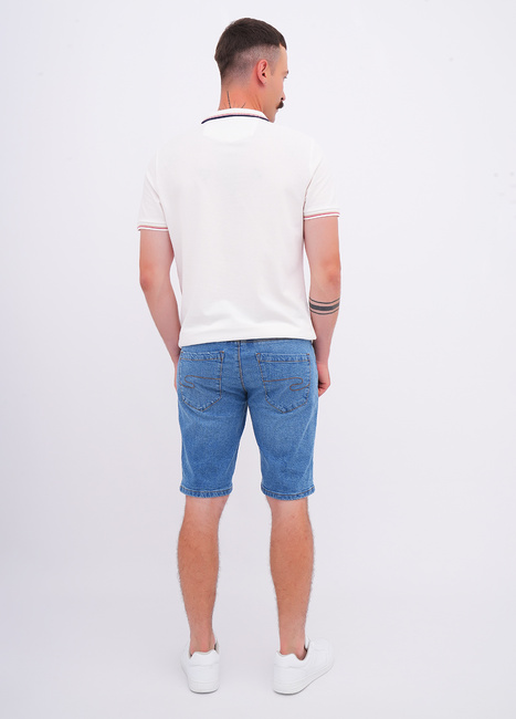 Чоловічі сині шорти Lee Cooper артикул LCM251-5045 Mid blue FW2025 Фото ракурс 2 - Чоловічі сині шорти Lee Cooper артикул LCM251-5045 Mid blue FW2025