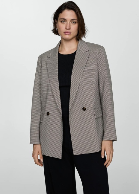 Фото ракурс 7 - Женский коричневый пиджак Mango артикул 77064024 30 8 season