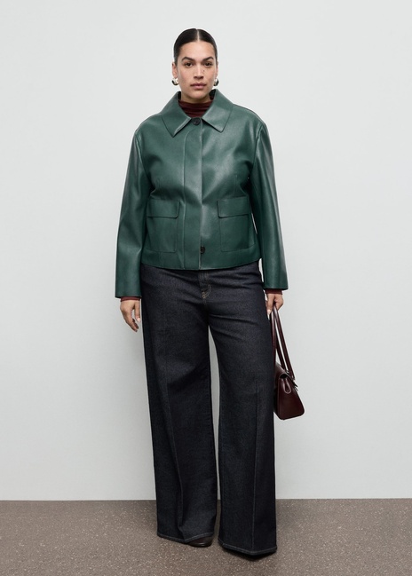 Фото ракурс 5 - Жіноча зелена куртка Mango артикул 17094433 43 1 season