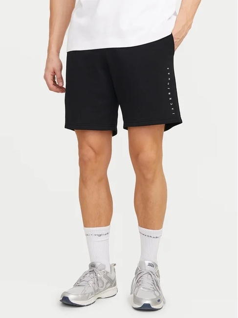 Чоловічі чорні шорти Jack & Jones артикул 12248831 Black SS2025 Фото ракурс 1 - Чоловічі чорні шорти Jack & Jones артикул 12248831 Black SS2025