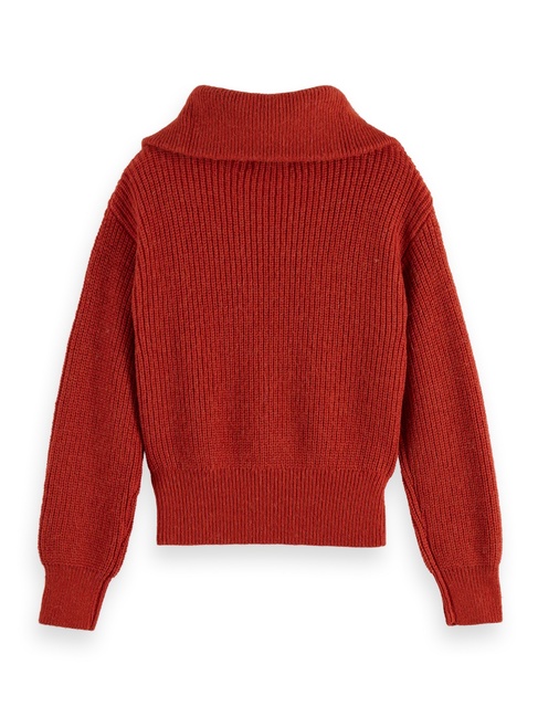 Женский красный свитер SCOTCH & SODA артикул U9B01037T U629 FW2025 Фото ракурс 6 - Женский красный свитер SCOTCH & SODA артикул U9B01037T U629 FW2025