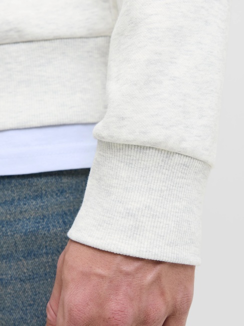 Фото ракурс 5 - Мужское серое худи Jack & Jones артикул 12278618 WHITE MELANGE FW2025