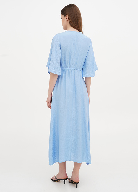 Жіноча синя сукня EQUILIBRI артикул W452 085 000 Blue SS2025 Фото ракурс 2 - Жіноча синя сукня EQUILIBRI артикул W452 085 000 Blue SS2025