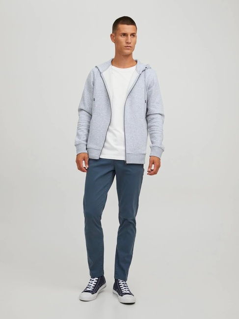 Фото ракурс 5 - Чоловіче сірe худі Jack & Jones артикул 12249342 LIGHT GREY MELANGE FW2024