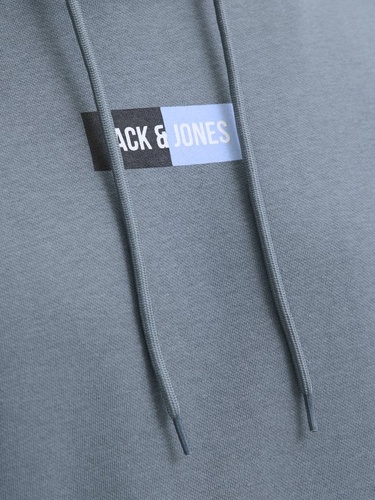 Фото ракурс 2 - Чоловіче блакитнe худі Jack & Jones артикул 12278618 Stormy Weather FW2025