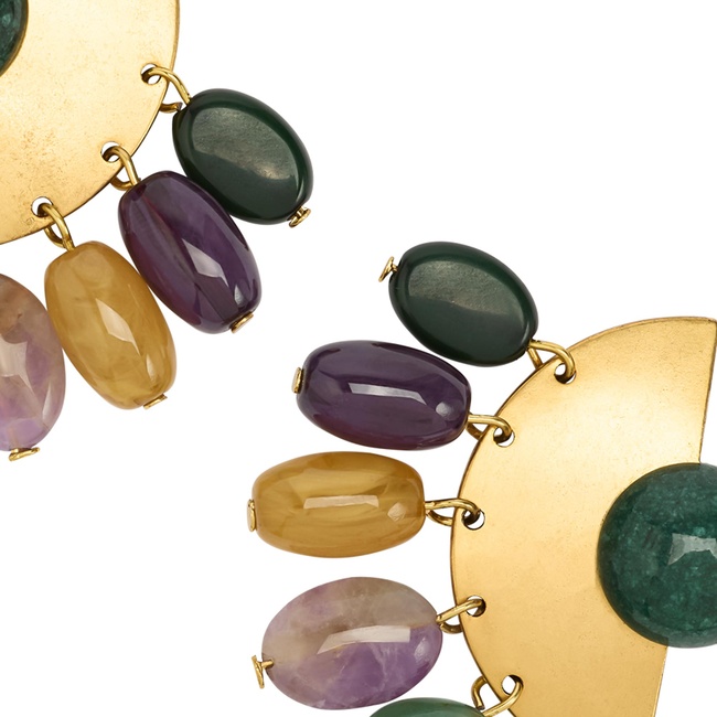 Женские разноцветные серьги Parfois артикул 241033 _HM FW2025 Фото ракурс 2 - Женские разноцветные серьги Parfois артикул 241033 _HM FW2025