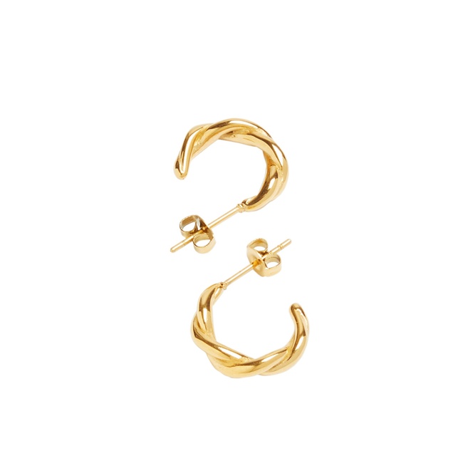 Жіночі золоті сережки Parfois артикул 189011 _GD FW2025 Фото ракурс 5 - Жіночі золоті сережки Parfois артикул 189011 _GD FW2025