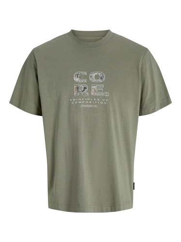 Фото ракурс 1 - Чоловіча сіра футболка Jack & Jones артикул 12283401 Vetiver FW2025