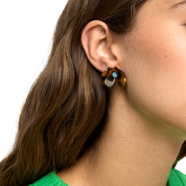 Фото ракурс 3 - Жіночі коричневі сережки Parfois артикул 239893 _HM FW2025