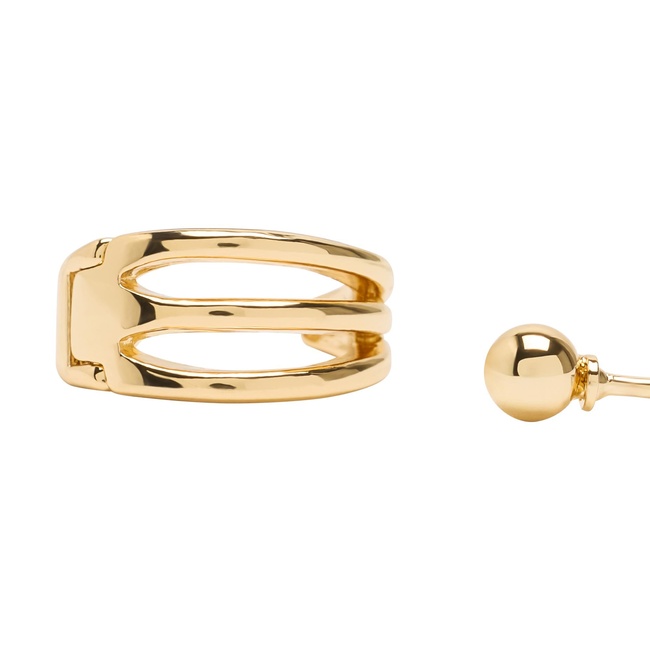 Жіночі золоті сережки Parfois артикул 233943 _GD FW2025 Фото ракурс 3 - Жіночі золоті сережки Parfois артикул 233943 _GD FW2025