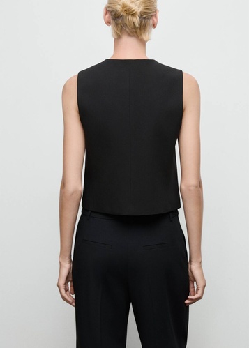 Фото ракурс 2 - Женский черный жилет Mango артикул 17086349 99 1 season