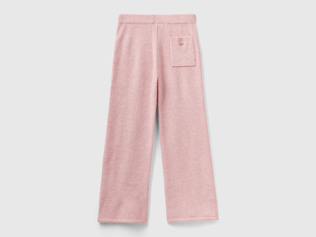 Фото ракурс 3 - Жіночі рожеві штани Benetton артикул 1MDVDF00K 84D 23A