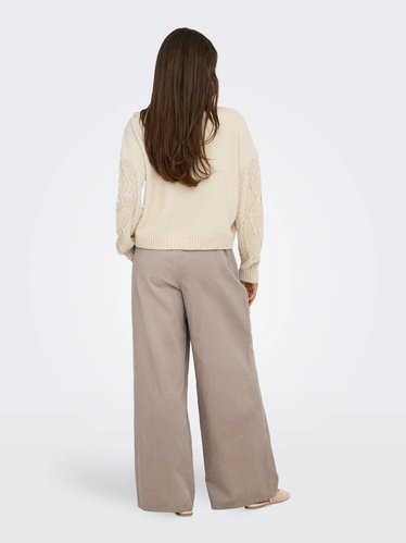 Фото ракурс 2 - Жіночий молочний светр Only артикул 15351234 birch FW2025