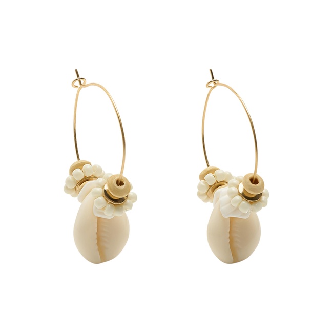 Женские белые серьги Parfois артикул 235142 _WT FW2025 Фото ракурс 1 - Женские белые серьги Parfois артикул 235142 _WT FW2025