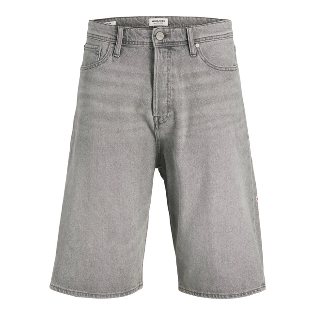 Мужские серые шорты Jack & Jones артикул 12272555 GREY DENIM FW2025 Фото ракурс 1 - Мужские серые шорты Jack & Jones артикул 12272555 GREY DENIM FW2025