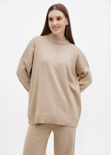 Фото ракурс 1 - Жіночий бежевий светр EQUILIBRI артикул 342TBL PS Beige FW2024