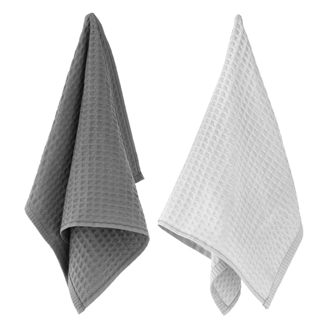 Фото ракурс 2 - Сірий набір рушників для кухні Ardesto артикул ART4060VG No color FW2025