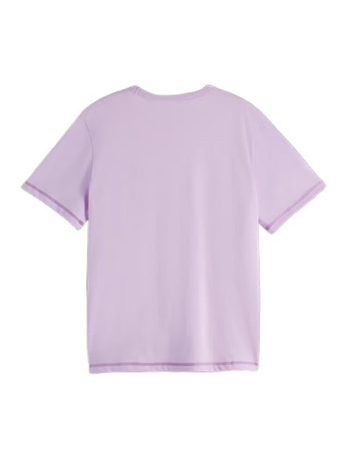 Женская розовая футболка SCOTCH & SODA артикул 179618 U647 SS2025 Фото ракурс 2 - Женская розовая футболка SCOTCH & SODA артикул 179618 U647 SS2025