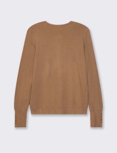 Фото ракурс 5 - Жіночий коричневий джемпер Piazza Italia артикул 27202 Brown tobacco FW2024