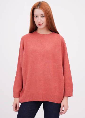 Фото ракурс 1 - Жіночий кораловий светр EQUILIBRI артикул W342 059 000 Coral FW2025