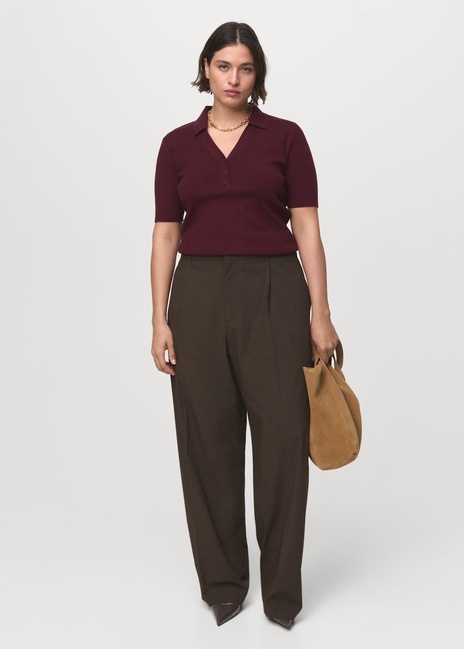 Фото ракурс 5 - Жіночий бордовий джемпер Mango артикул 17065981 77 1 season