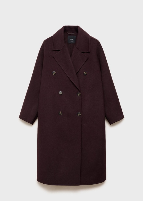 Фото ракурс 3 - Жіноче бордовe пальто Mango артикул 17045789 77 1 season