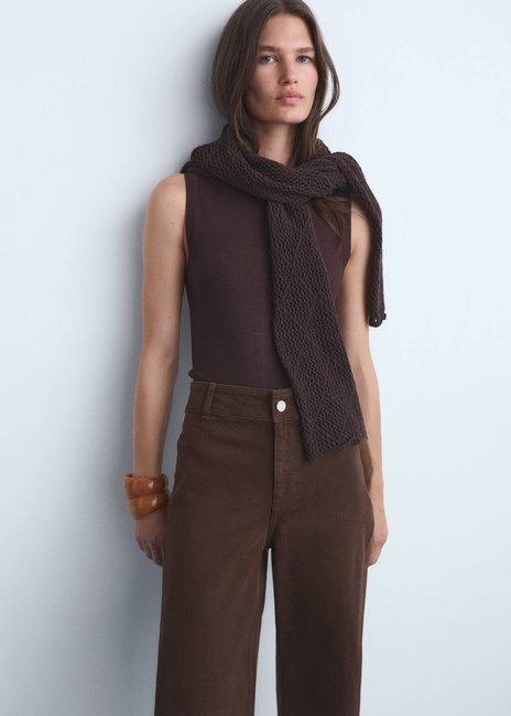 Женские коричневые джинсы Mango артикул 17096349 32 1 season Фото ракурс 4 - Женские коричневые джинсы Mango артикул 17096349 32 1 season