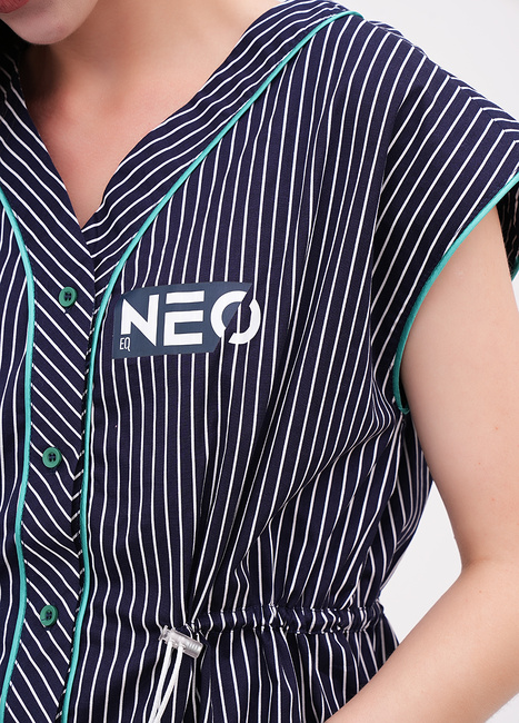 Фото ракурс 4 - Женский синий жилет EQUILIBRI артикул NW471001 000 NAVY BLUE SS2026