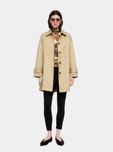 Фото ракурс 1 - Жіночий коричневий плащ Parfois артикул 237132 _CA FW2025