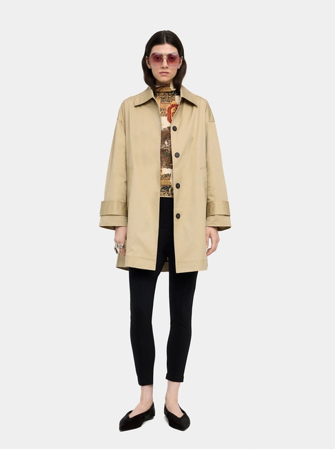 Женский коричневый плащ Parfois артикул 237132 _CA FW2025 Фото ракурс 1 - Женский коричневый плащ Parfois артикул 237132 _CA FW2025