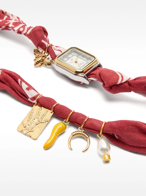 Фото ракурс 4 - Жіночий бордовий годинник Parfois артикул 232238 _BU SS2025