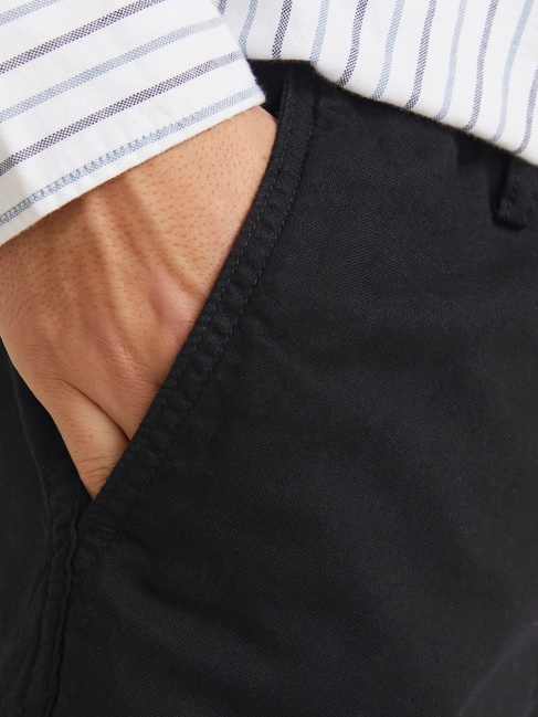 Фото ракурс 5 - Мужские черные шорты Jack & Jones артикул 12274968 Black FW2025